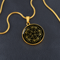 Sacred Geometry Star Connecting Circles Circle Necklace Stainless Steel or 18k Gold 18-22"-Express Your Love Gifts
