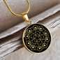 Sacred Geometry Star Connecting Circles Circle Necklace Stainless Steel or 18k Gold 18-22"-Express Your Love Gifts