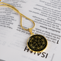 Sacred Geometry Star Connecting Circles Circle Necklace Stainless Steel or 18k Gold 18-22"-Express Your Love Gifts