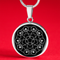 Sacred Geometry Star Connecting Circles Circle Necklace Stainless Steel or 18k Gold 18-22"-Express Your Love Gifts
