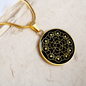 Sacred Geometry Star Connecting Circles Circle Necklace Stainless Steel or 18k Gold 18-22"-Express Your Love Gifts