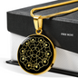Sacred Geometry Star Connecting Circles Circle Necklace Stainless Steel or 18k Gold 18-22"-Express Your Love Gifts
