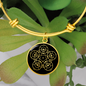 Sacred Geometry Star in Circle Bracelet Stainless Steel or 18k Gold Circle Bangle-Express Your Love Gifts