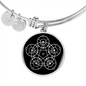 Sacred Geometry Star in Circle Bracelet Stainless Steel or 18k Gold Circle Bangle-Express Your Love Gifts