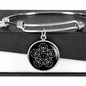 Sacred Geometry Star in Circle Bracelet Stainless Steel or 18k Gold Circle Bangle-Express Your Love Gifts