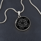 Sacred Geometry Star in Circle Circle Necklace Stainless Steel or 18k Gold 18-22"-Express Your Love Gifts