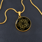 Sacred Geometry Star in Circle Circle Necklace Stainless Steel or 18k Gold 18-22"-Express Your Love Gifts
