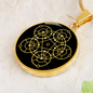 Sacred Geometry Star in Circle Circle Necklace Stainless Steel or 18k Gold 18-22"-Express Your Love Gifts