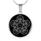Sacred Geometry Star in Circle Circle Necklace Stainless Steel or 18k Gold 18-22"-Express Your Love Gifts