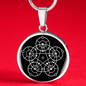 Sacred Geometry Star in Circle Circle Necklace Stainless Steel or 18k Gold 18-22"-Express Your Love Gifts