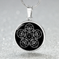 Sacred Geometry Star in Circle Circle Necklace Stainless Steel or 18k Gold 18-22"-Express Your Love Gifts