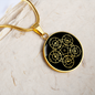 Sacred Geometry Star in Circle Circle Necklace Stainless Steel or 18k Gold 18-22"-Express Your Love Gifts