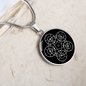 Sacred Geometry Star in Circle Circle Necklace Stainless Steel or 18k Gold 18-22"-Express Your Love Gifts