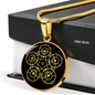 Sacred Geometry Star in Circle Circle Necklace Stainless Steel or 18k Gold 18-22"-Express Your Love Gifts
