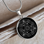 Sacred Geometry Star in Circular Triangle Circle Necklace Stainless Steel or 18k Gold 18-22"-Express Your Love Gifts