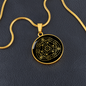 Sacred Geometry Star in Circular Triangle Circle Necklace Stainless Steel or 18k Gold 18-22"-Express Your Love Gifts