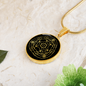 Sacred Geometry Star in Circular Triangle Circle Necklace Stainless Steel or 18k Gold 18-22"-Express Your Love Gifts