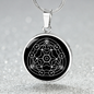 Sacred Geometry Star in Circular Triangle Circle Necklace Stainless Steel or 18k Gold 18-22"-Express Your Love Gifts