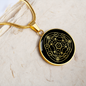 Sacred Geometry Star in Circular Triangle Circle Necklace Stainless Steel or 18k Gold 18-22"-Express Your Love Gifts