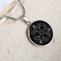 Sacred Geometry Star in Circular Triangle Circle Necklace Stainless Steel or 18k Gold 18-22"-Express Your Love Gifts