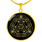 Sacred Geometry Star in Circular Triangle Circle Necklace Stainless Steel or 18k Gold 18-22"-Express Your Love Gifts