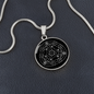 Sacred Geometry Star in Circular Triangle Circle Necklace Stainless Steel or 18k Gold 18-22"-Express Your Love Gifts