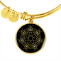Sacred Geometry Star Lines in Cirle Bracelet Stainless Steel or 18k Gold Circle Bangle-Express Your Love Gifts