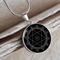 Sacred Geometry Star of David in Circle Circle Necklace Stainless Steel or 18k Gold 18-22"-Express Your Love Gifts
