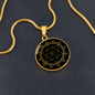 Sacred Geometry Star of David in Circle Circle Necklace Stainless Steel or 18k Gold 18-22"-Express Your Love Gifts