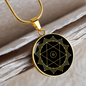 Sacred Geometry Star of David in Circle Circle Necklace Stainless Steel or 18k Gold 18-22"-Express Your Love Gifts