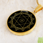 Sacred Geometry Star of David in Circle Circle Necklace Stainless Steel or 18k Gold 18-22"-Express Your Love Gifts