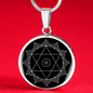 Sacred Geometry Star of David in Circle Circle Necklace Stainless Steel or 18k Gold 18-22"-Express Your Love Gifts