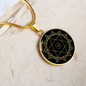Sacred Geometry Star of David in Circle Circle Necklace Stainless Steel or 18k Gold 18-22"-Express Your Love Gifts