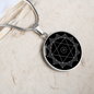 Sacred Geometry Star of David in Circle Circle Necklace Stainless Steel or 18k Gold 18-22"-Express Your Love Gifts