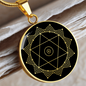 Sacred Geometry Star of David in Circle Circle Necklace Stainless Steel or 18k Gold 18-22"-Express Your Love Gifts