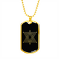 Sacred Geometry Star of David Necklace Stainless Steel or 18k Gold Dog Tag-Express Your Love Gifts