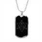 Sacred Geometry Star Tetrahedron Necklace Stainless Steel or 18k Gold Dog Tag-Express Your Love Gifts