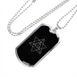 Sacred Geometry Star Tetrahedron Stylized Version Necklace Stainless Steel or 18k Gold Dog Tag-Express Your Love Gifts
