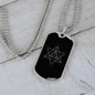 Sacred Geometry Star Tetrahedron Stylized Version Necklace Stainless Steel or 18k Gold Dog Tag-Express Your Love Gifts