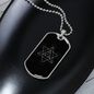 Sacred Geometry Star Tetrahedron Stylized Version Necklace Stainless Steel or 18k Gold Dog Tag-Express Your Love Gifts