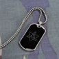 Sacred Geometry Star Tetrahedron Stylized Version Necklace Stainless Steel or 18k Gold Dog Tag-Express Your Love Gifts