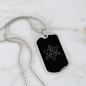 Sacred Geometry Star Tetrahedron Stylized Version Necklace Stainless Steel or 18k Gold Dog Tag-Express Your Love Gifts