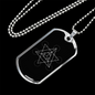 Sacred Geometry Star Tetrahedron Stylized Version Necklace Stainless Steel or 18k Gold Dog Tag-Express Your Love Gifts