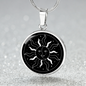 Sacred Geometry Sun Face Circle Necklace Stainless Steel or 18k Gold 18-22"-Express Your Love Gifts