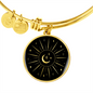 Sacred Geometry Sun Rays Bracelet Stainless Steel or 18k Gold Circle Bangle-Express Your Love Gifts
