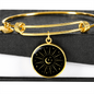 Sacred Geometry Sun Rays Bracelet Stainless Steel or 18k Gold Circle Bangle-Express Your Love Gifts