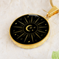 Sacred Geometry Sun Rays Circle Necklace Stainless Steel or 18k Gold 18-22"-Express Your Love Gifts