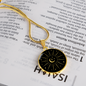 Sacred Geometry Sun Rays Circle Necklace Stainless Steel or 18k Gold 18-22"-Express Your Love Gifts