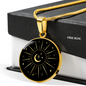 Sacred Geometry Sun Rays Circle Necklace Stainless Steel or 18k Gold 18-22"-Express Your Love Gifts