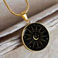 Sacred Geometry Sun Rays Circle Necklace Stainless Steel or 18k Gold 18-22"-Express Your Love Gifts